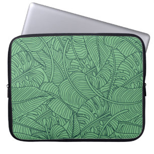 Florence naadloos patroon met bladeren. tropische  laptop sleeve