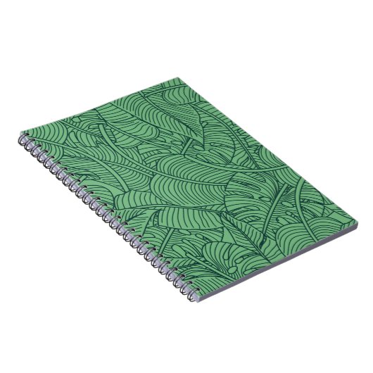 Florence naadloos patroon met bladeren. tropische notitieboek (Rechterzijde)