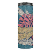 Florence naadloos patroon met bladeren. tropische  thermosbeker (Achterkant)