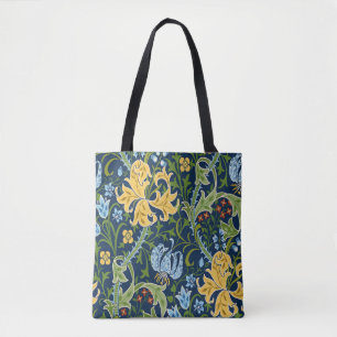 Florence naadloos patroon met grote bloemen, lily  tote bag