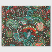 Florence naadloos patroon met paisleyelementen cadeaupapier (Vlak)