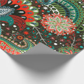 Florence naadloos patroon met paisleyelementen cadeaupapier (Hoek)