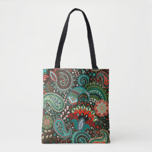 Florence naadloos patroon met paisleyelementen tote bag