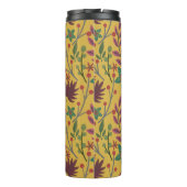 Florence naadloze gele bloemen en bladeren thermosbeker (Achterkant)