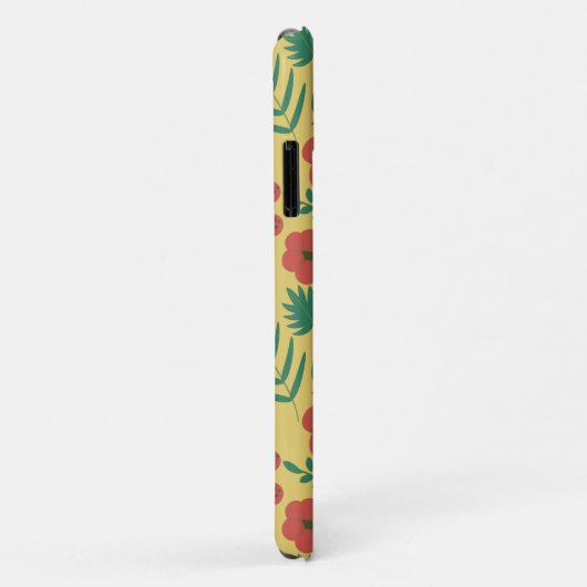 Florence naadloze rode gele bloemen Case-Mate iPhone case (Achterkant/rechts)