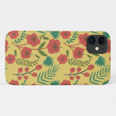 Florence naadloze rode gele bloemen Case-Mate iPhone case (Achterkant (horizontaal))