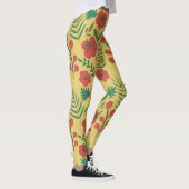 Florence naadloze rode gele bloemen leggings (Rechts)