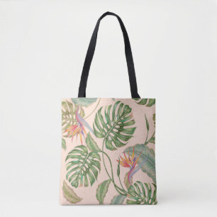 Florence naadloze tropische ondergrond tote bag