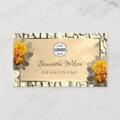 Florence Natural Light Brown Wood Tree Bark and Lo Visitekaartje (Voorkant)