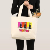 Florence Nightengale Gifts "WWFD?" Grote Tote Bag (Voorkant (product))