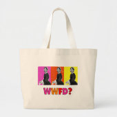 Florence Nightengale Gifts "WWFD?" Grote Tote Bag (Voorkant)