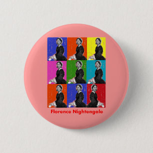 florence nightengale POPART-Shirts & Gifts Ronde Button 5,7 Cm