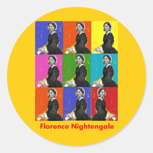 florence nightengale POPART T-Shirts & Gifts Ronde Sticker (Voorkant)