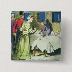 Florence Nightingale (1820-1910) van 'Peeps tot Vierkante Button 5,1 Cm