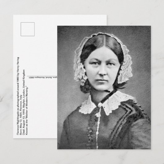 Florence Nightingale Briefkaart (Voorkant / Achterkant)
