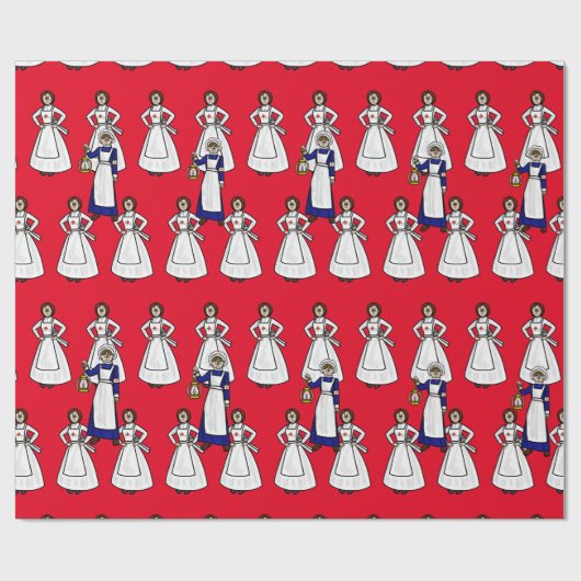 Florence Nightingale en Clara Barton Gift Wrap Cadeaupapier (Vlak)