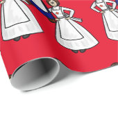 Florence Nightingale en Clara Barton Gift Wrap Cadeaupapier (Rol Hoek)