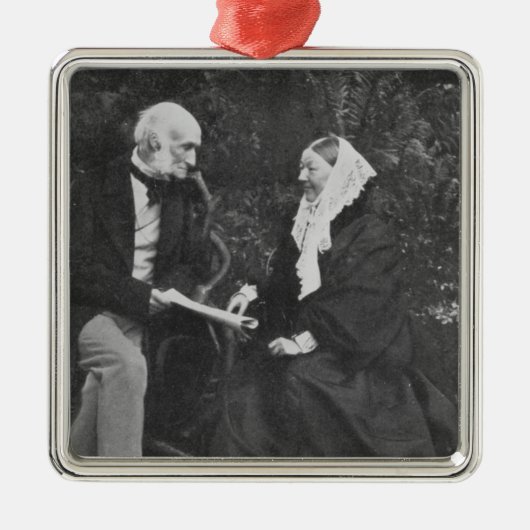 Florence Nightingale en Sir Harry Verney Metalen Ornament (Voorkant)
