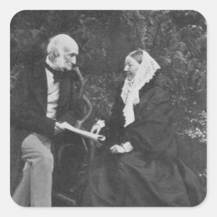 Florence Nightingale en Sir Harry Verney Vierkante Sticker