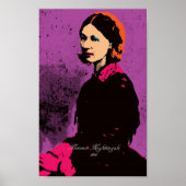 Florence Nightingale met Pop Art Poster (Voorkant)