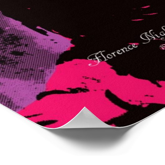 Florence Nightingale met Pop Art Poster (Hoek)