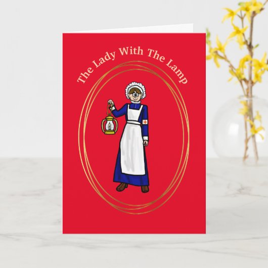 Florence Nightingale Neurses Day Card Kaart (Gele Bloem)