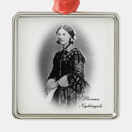 Florence Nightingale-Nursing Afstuderen+personalis Metalen Ornament (Voorkant)