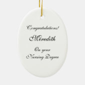 Florence Nightingale-Nursing Afstuderen+personaliz Keramisch Ornament (Achterkant)