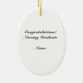 Florence Nightingale-Nursing Afstuderen+personaliz Keramisch Ornament (Achterkant)