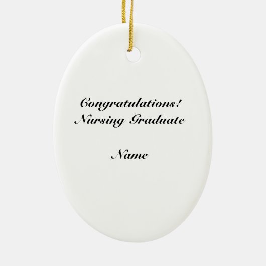 Florence Nightingale-Nursing Afstuderen+personaliz Keramisch Ornament (Achterkant)