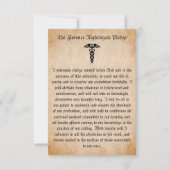 Florence Nightingale Pledge for Nurses Flat Kaart (Voorkant)