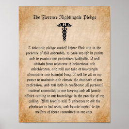 Florence Nightingale Pledge for Nurses Poster