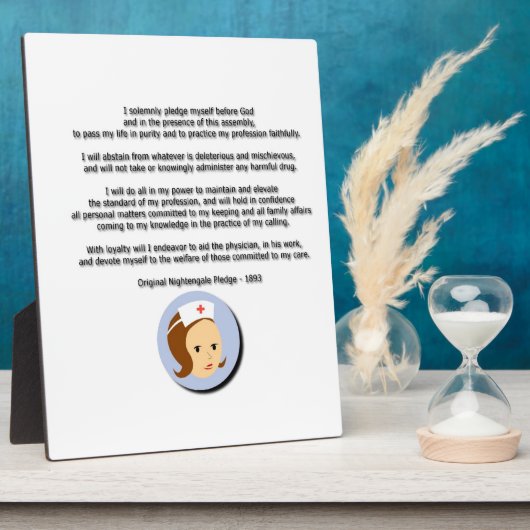 Florence Nightingale Pledge Fotoplaat (Zijkant)