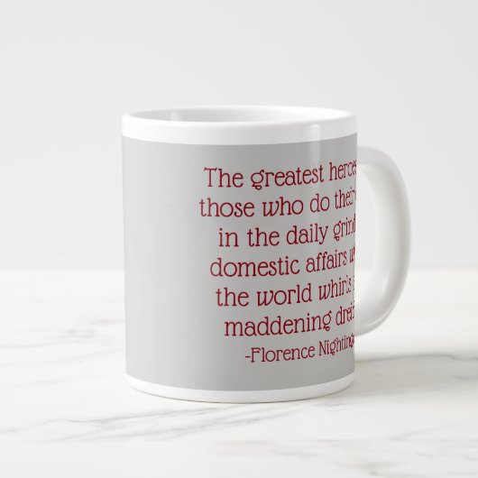Florence Nightingale Quote Mok, de grootste helden Grote Koffiekop (Voorkant rechts)