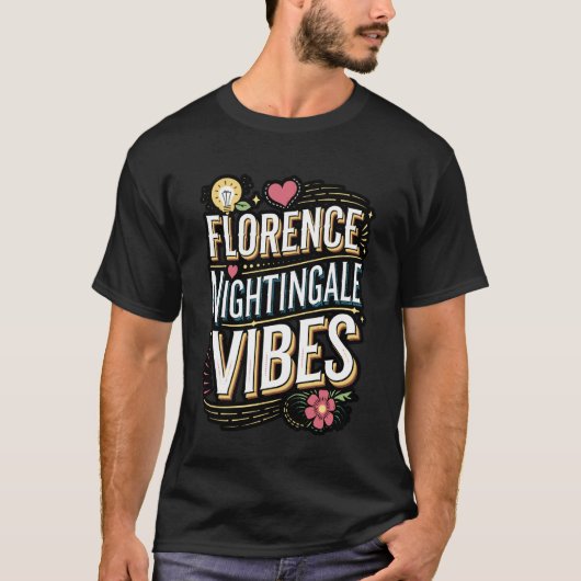 Florence Nightingale Sfeer Citaat T-shirt (Voorkant)
