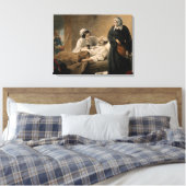 Florence Nightingale. Verkleurde lithograaf. Canvas Afdruk (Insitu (Slaapkamer))