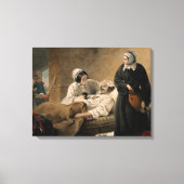 Florence Nightingale. Verkleurde lithograaf. Canvas Afdruk (Voorkant)