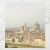 Florence of Firenze Italy Cityscape Wijn Etiket (Enkel label)