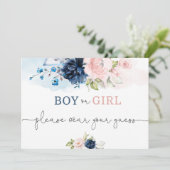 Florence onthult jongen of meisje draag je gok kaart (Staand voorkant)