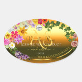 Florence Oranje gradiënt Product Label Monogram Lo (Voorkant)
