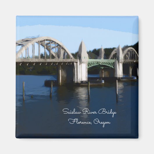 Florence Oregon Suislaw River Bridge Magneet (Voorkant)