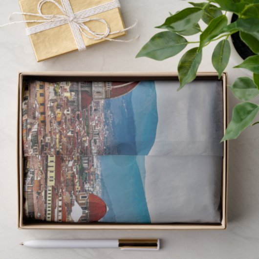 Florence, oude stad, Italiaanse skyline Tissuepapier (Geschenk)