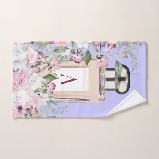 Florence Paars Pink Perfume Fles Bad Handdoek (Handdoek)