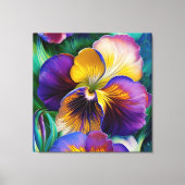 Florence Paarse en goudblauw-groene bladeren Canvas Afdruk (Voorkant)