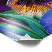 Florence Paarse en goudblauw-groene bladeren Foto Afdruk (Hoek)