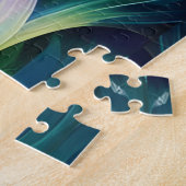 Florence Paarse en goudblauw-groene bladeren Legpuzzel (Zijkant)