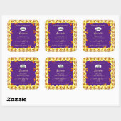 Florence Paarse Etiket Gele Rozen met Logo (Vel)