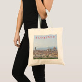 Florence panorama uitzicht canvas tas (Voorkant (product))