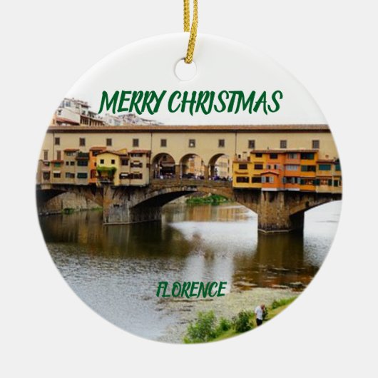 Florence Panoramic kerstversiering Keramisch Ornament (Voorkant)