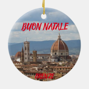 Florence Panoramic kerstversiering Keramisch Ornament